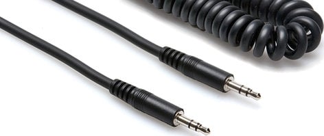 Hosa CMM105C 5 ft. Stereo Interconnect Coiled Cable, 3.5mm TRS-M to 3.5mm TRS-M CMM105C