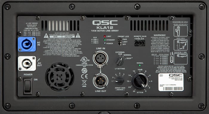 QSC KLA12 Line Array Speaker 12" 2-Way Active Speaker, Black