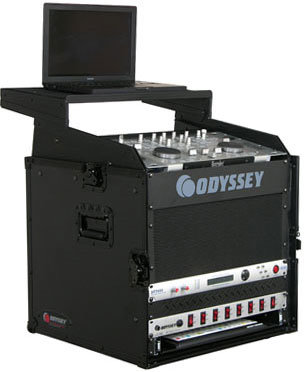 Odyssey FRGS808BL Combo Rack Case, 10 Unit Top Rack, 6 Unit Bottom Rack, Black