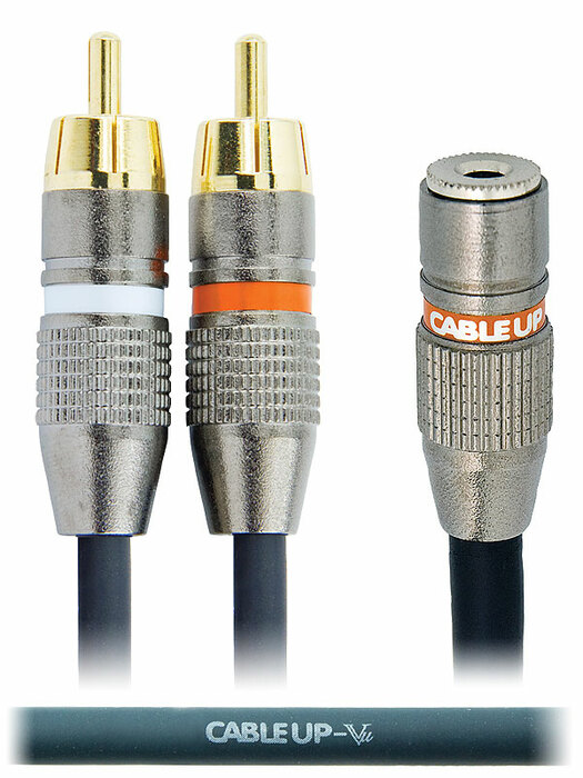 Cable Up by Vu YS-MF3-RMD-10 10 ft 1/8" TRS Female to Dual RCA Male Send/Return Y-Cable YS-MF3-RMD-10