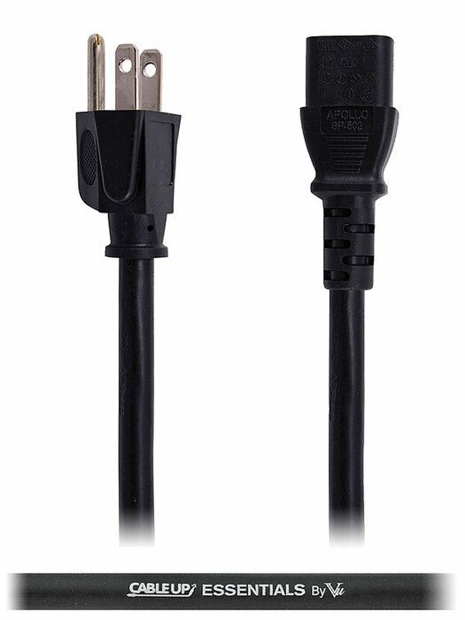 Cable Up by Vu IEC-ED-14-1.5 1.5 ft 14 AWG IEC Power Cable IEC-ED-14-1.5