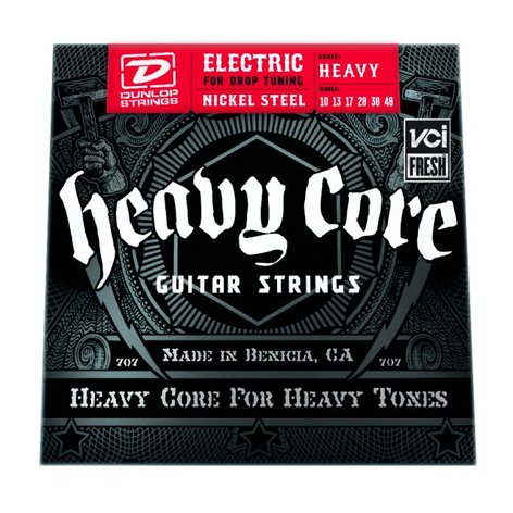 Dunlop Manufacturing Heavy Core Electric Guitar Strings Heavy Strings, Elec 10-48 Heavy 6/st DHCN1048