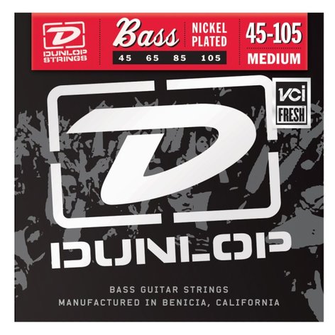 Dunlop DBN45105 Medium Nickel-Plated Steel Bass Strings