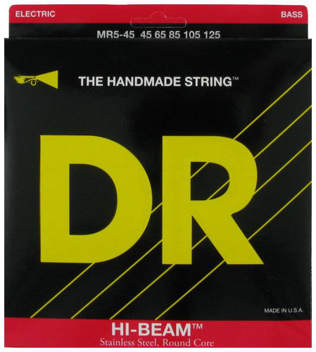 DR Strings MR5-45 Medium Hi Beam 5-String Electric Bass Strings MR5-45