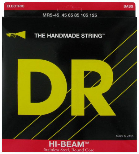 DR Strings MR5-45 Medium Hi Beam 5-String Electric Bass Strings