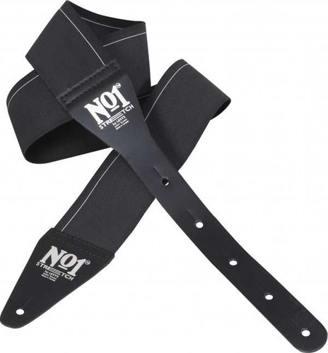 Levys Leathers MNO1-BLK Guitar Strap, No. 1 Stretch Strap MNO1-BLK