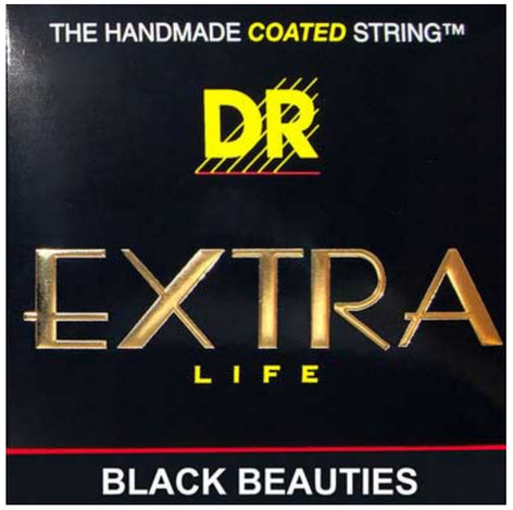 DR Strings BKE-11 Heavy Black Beauties Coated Electric Guitar Strings BKE-11