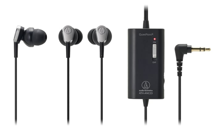 Audio-Technica ATH-ANC23BK In-Ear Noise Canceling Headphones In Black