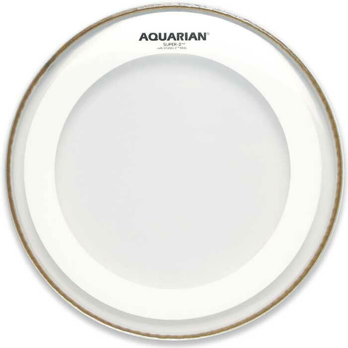 Aquarian MRS2-14-AQUARIAN 14" Super-2 Clear Drum Head With Studio-X Ring