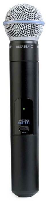 Shure PGXD2/BETA58-X8 PGX-D Series Digital Wireless Handheld Transmitter With PG58 Mic