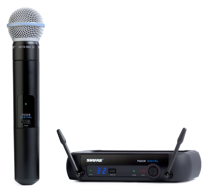Shure PGXD24/BETA58 Digital Wireless Handheld Microphone System with BETA58A Microphone PGXD24/BETA58