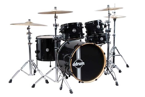 ddrum Reflex 5-Piece Reflex Series Alder Shell Pack in Black REFLEX-BLACK