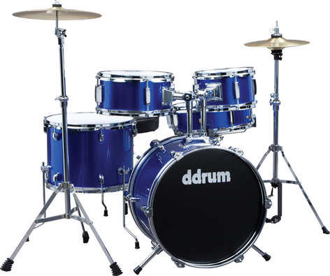 ddrum d1 5 Piece Junior Drum Kit with Hardware & Cymbals in Police Blue D1-POLICE-BLUE