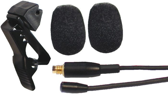 Que Audio DA04 BL Omnidirectional Lavalier Microphone Without Adapter (Sold Seperately) , Black DA04BL
