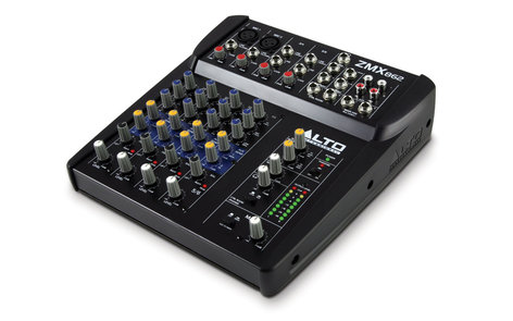Alto Professional ZMX862 6-Channel Compact Mixer with 3-Band EQ and 2 Microphone Inputs ZMX862