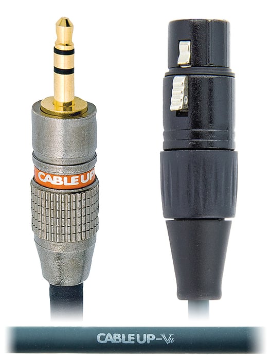 Cable Up by Vu M3-XF3-15-L+R 15 ft 1/8" TRS Male to XLR Female Mono Cable M3-XF3-15-L+R