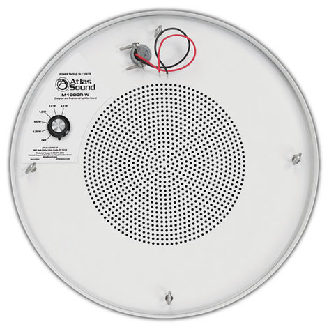 Atlas Sound M1000R-W Round Enclosure 8" Masking Speaker System, White M1000R-W