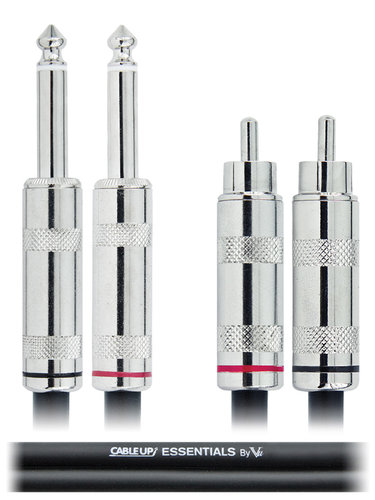 Cable Up by Vu PM2D-RMD-3 3 ft Dual 1/4" TS Male to Dual RCA Male Unbalanced Cable PM2D-RMD-3