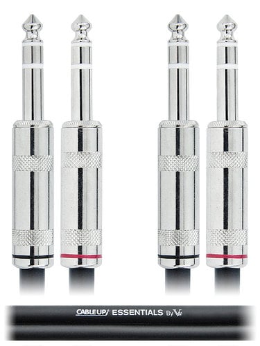 Cable Up by Vu PM3D-PM3D-20 20 ft Dual 1/4" TRS Male to Dual 1/4" TRS Male Balanced Cable PM3D-PM3D-20
