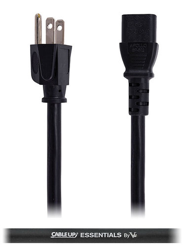 Cable Up by Vu IEC-ED-14-8 8 ft 14 AWG IEC Power Cable IEC-ED-14-8