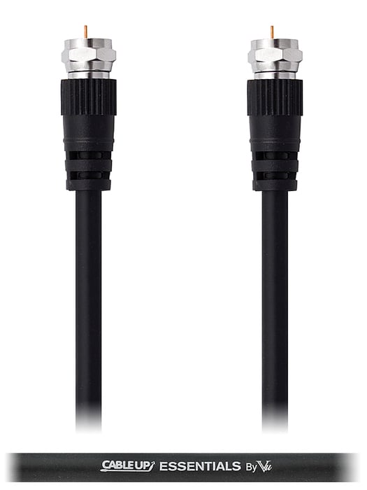 Cable Up FC-FC-V-15 15 Ft F-Connector To F-Connector Coaxial Cable With Molded Connectors