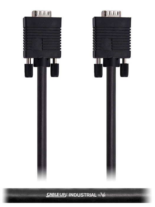 Cable Up by Vu VGADE15-3 3 ft Male VGA to Male VGA Cable with DB15 Connectors VGADE15-3