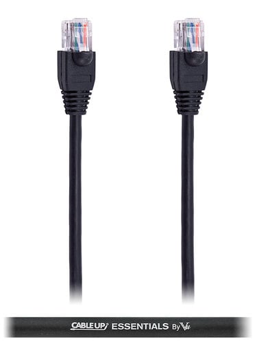Cable Up by Vu CAT5E-5-BLK 5 ft CAT5E Cable with Black Jacket CAT5E-5-BLK