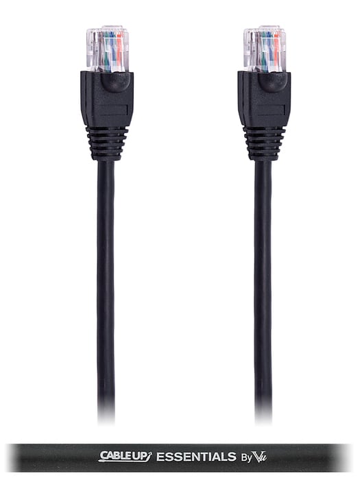 Cable Up by Vu CAT5E-50-BLK 50 ft CAT5E Cable with Black Jacket CAT5E-50-BLK