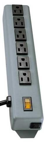 Tripp Lite 6SP Power Strip, 6 Outlets, 6`Cord 6SP