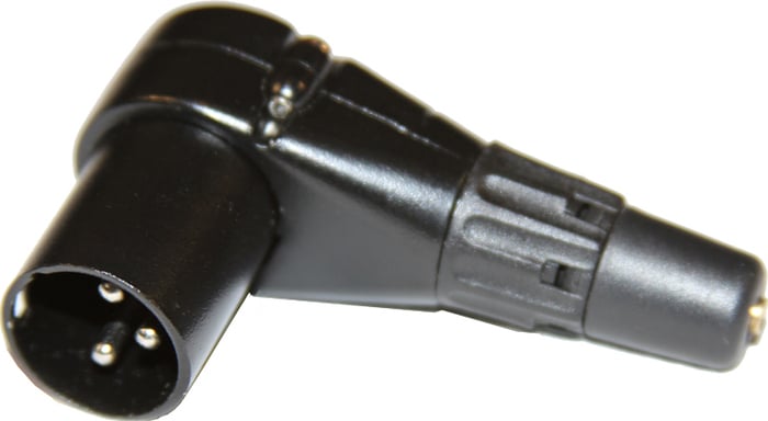 Que Audio QAD3 Q Series Compact Thread Female to Right-Angled XLR-M Adaptor QAD3