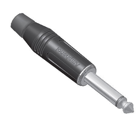 Amphenol ACPM-GB 1/4" phone plug, Mono, Black ACPM-GB