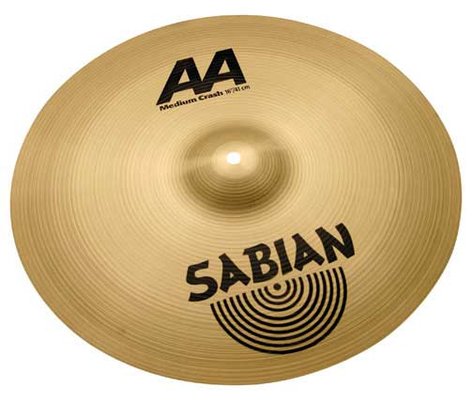 Sabian 21608 16" AA Medium Crash Cymbal In Natural Finish