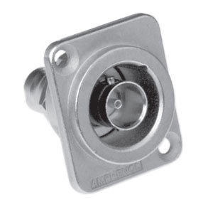 Amphenol AC-BNC-JJ-75B Bulkhead Adapter, Iso, Black AC-BNC-JJ-75B