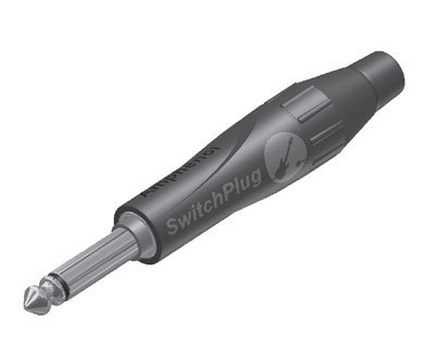 Amphenol TM1PB-AU 1/4" Phone Plug, Mono, Black TM1PB-AU