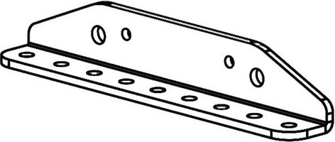 Nexo VNI-LBRK-PW White Long Mounting Plate For GEO S12