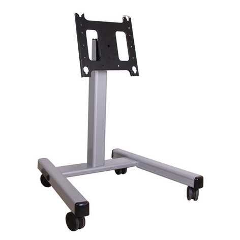 Chief Manufacturing MFM6000B Medium Confidence Monitor Cart 3' to 4' Without Interface, 15-45 Degree Tilt MFM6000B