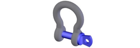 Allen Products/Adaptive Technologies SK-500-S ½" Shackle Screw Pin Anchor in Silver SK-500-S