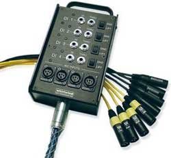Whirlwind MLTSN4X4-50 4 Channel Snake with DI Box, 50 ft, MultiSnake MLTSN4X4-50