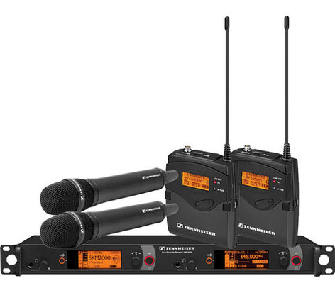 Sennheiser 2000C2-945BK Dual Channel Contract Wireless Microphone System, 945-1 2000C2-945BK
