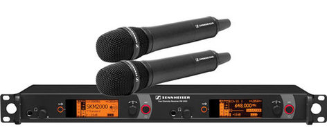 Sennheiser 2000H2-965BK Dual Channel Hand Held Wireless Microphone System, 965-1 2000H2-965BK