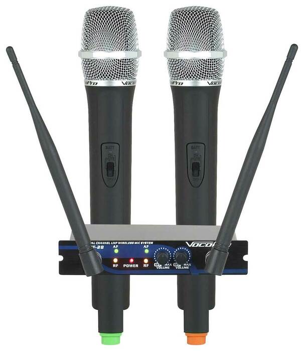 VocoPro UHF28 Mic System, Dual Channel UHF-28