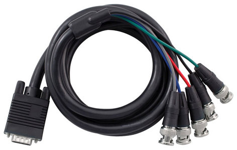 Cable Up by Vu VGADE15-BNC-6 6 ft Male VGA to BNC Breakout Cable VGADE15-BNC-6