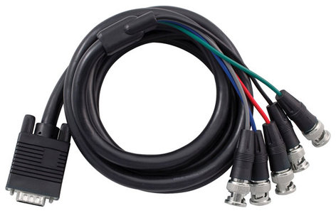 Cable Up VGADE15-BNC-6 6 Ft Male VGA To BNC Breakout Cable