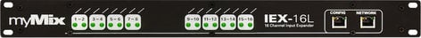 MyMix IEX-16L-A 1RU 16-Channel Analog Line-Level Input Expander Module with 2x8 ADAT Inputs IEX-16L-A