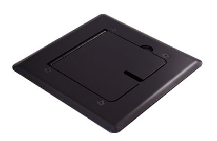 Mystery Electronics FMCA1000 Self-Trimming Black Floor Box with Cable Slots FMCA1000