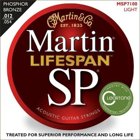 Martin Strings MSP7100 Light Martin SP Lifespan 92/8 Phosphor Bronze Acoustic Guitar Strings