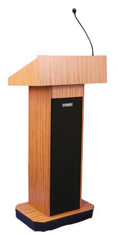 AmpliVox W505 Executive Column Lectern without Sound System W505