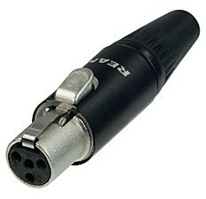 REAN RT4FC-B 4-pin REAN TINY XLR-F Connector With Gold Contacts