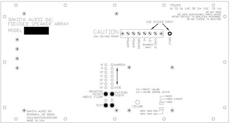 Dakota Audio FA501 Large Format Overhead Array Speaker