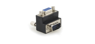 Kramer AD-GM/GF/RA 15–pin HD Male To 15–pin HD Female Right–Angled Adapter